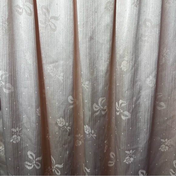 Vintage Christian Dior Nightgown Maxi Large Pink Lace Rose Bow Detail Lingerie - Picture 9 of 16